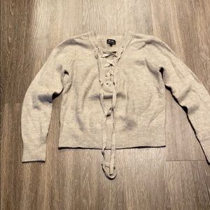 Bardot tie front sweater